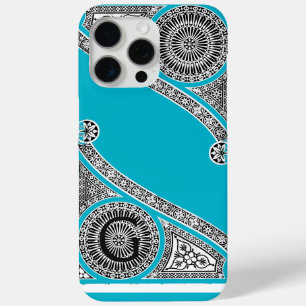 Coque iPhone 15 Pro Max RENAISSANCE ARCHITECTURE Scruba Blue Monogramme