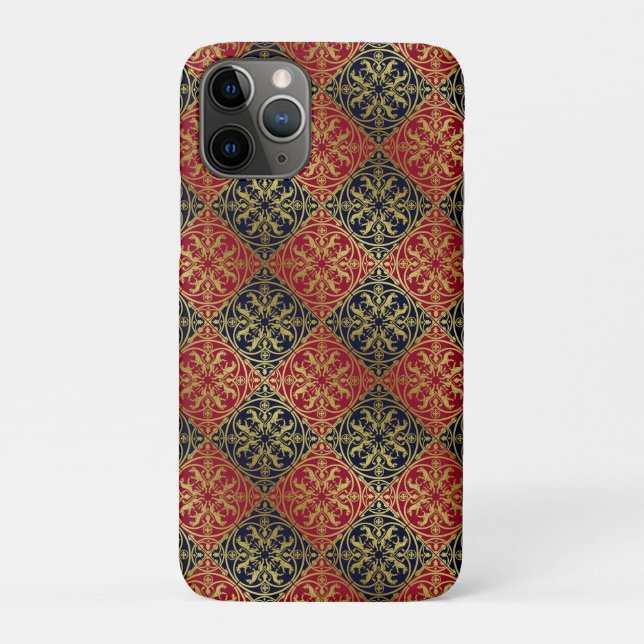Coques Case-Mate iPhone Renaissance Médiévale Héraut Lion Léopard Métalliq (Dos)
