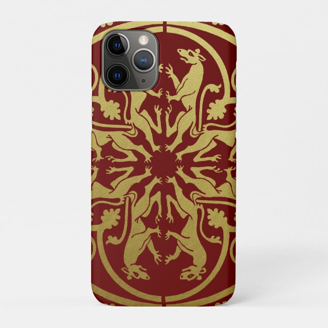 Coques Case-Mate iPhone Renaissance Médiévale Héraut Lion Léopard Métalliq (Dos)