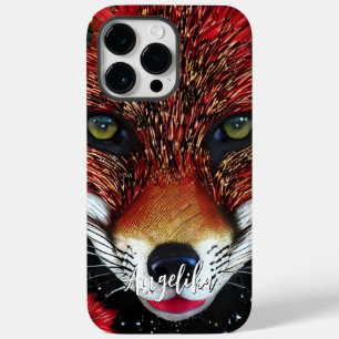 Coque Case-Mate iPhone Renard Abstrait Rouge et Or Personnalisable