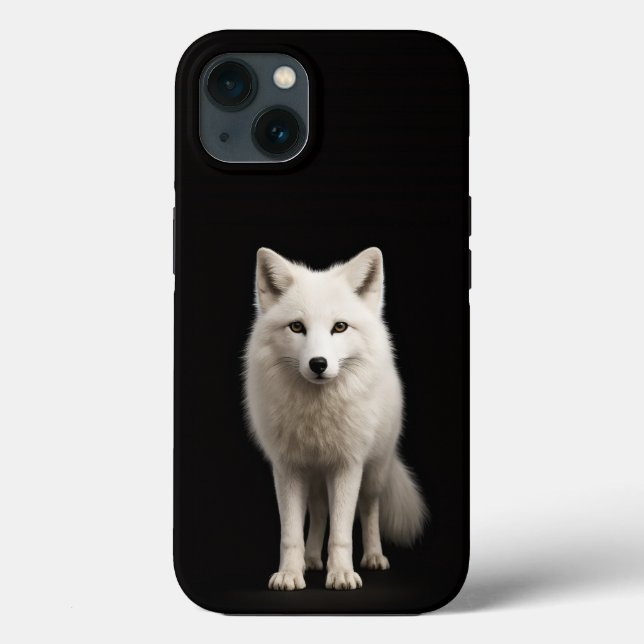 Coques Case-Mate iPhone Renard arctique ivoire iPhone 13 Noir 4 Luxe (Verso)