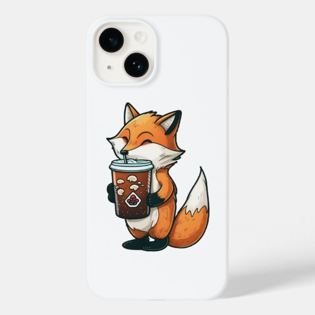 Coques Case-Mate iPhone Renard avec une tasse (Verso)