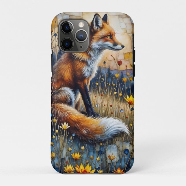 Coques Case-Mate iPhone Renard dans une prairie fleurie (Dos)