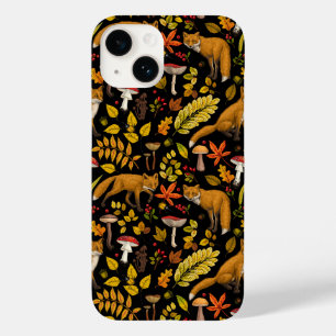 Coque Case-Mate iPhone Renard d'automne sur noir