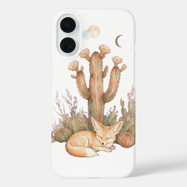 Coques Case-Mate iPhone Renard de Fennec Bohème du Désert Endormi Sous Cac (Verso)