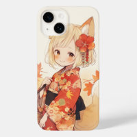 Renard de Kawaii avec Kimono