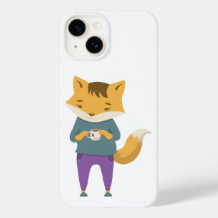 Coque Case-Mate iPhone Renard mignon avec tasse de thé