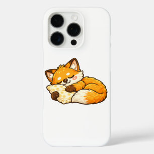 Coque iPhone 16 Pro Renard Mignon Endormi au Chaud