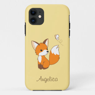 Etui iPhone Case-Mate Renard Mignon Regardant un Papillon