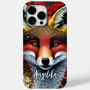 Coque Case-Mate iPhone Renard Minimaliste Rouge et Or Élégant
