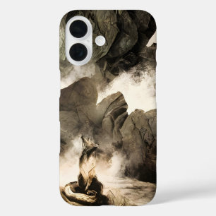 Coque Pour iPhone 16 Renard mystique printanier de montagne embrumée mi