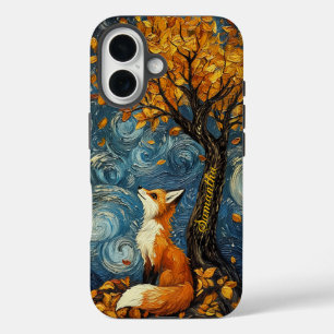 Coque Pour iPhone 16 Renard personnalisé et Mulberry Tree Van Gogh Styl