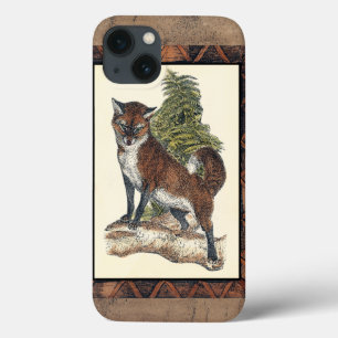 Etui iPhone Case-Mate Renard rustique sur un tronc d'arbre