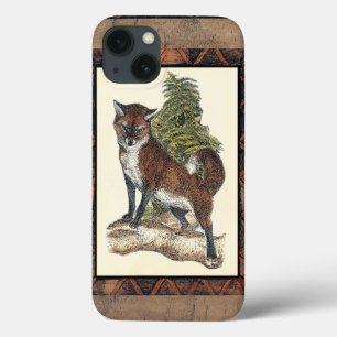 Etui iPhone Case-Mate Renard rustique sur un tronc d'arbre