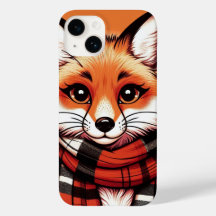 Renard sassy portant une écharpe