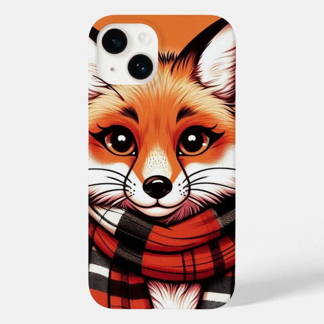 Coques Case-Mate iPhone Renard sassy portant une écharpe (Verso)
