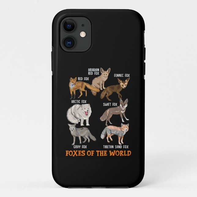 Coques Case-Mate iPhone Renards du monde Drôles de renards Animaux Éducati (Dos)
