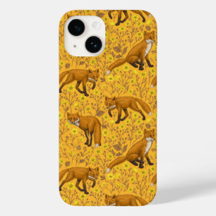 Coque Case-Mate iPhone Renards et papillons sur orange
