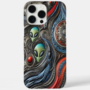 Coque iPhone 16 Pro Max Rencontre mystérieuse d'Aliens à Cosmos