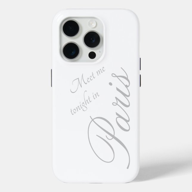 Coques Case-Mate iPhone Rencontrez-moi ce soir à Paris - blanc - romantiqu (Verso)