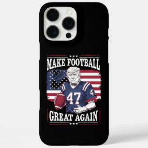 Coque iPhone 16 Pro Max Rendre le football Vintage aux USA Drapeau Trump