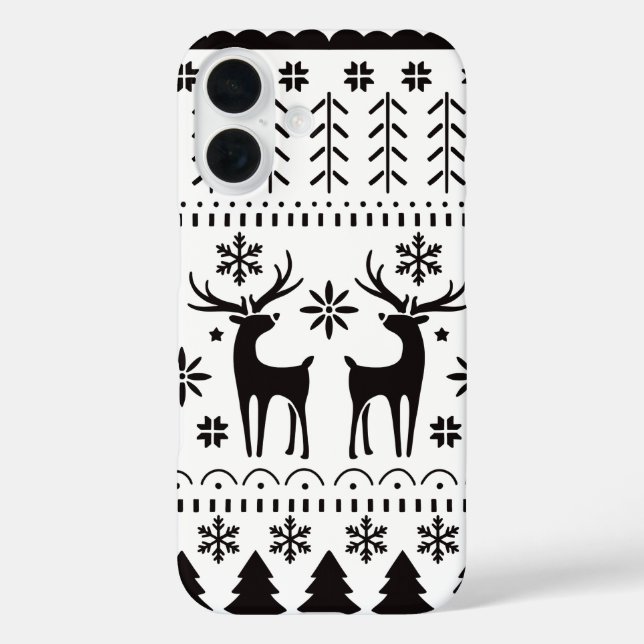 Coques Case-Mate iPhone Rennes de Noël d'art folklorique moderne  (Verso)
