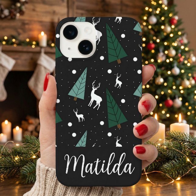 Coques Case-Mate iPhone Rennes personnalisés et sapins de Noël  (Créateur téléchargé)