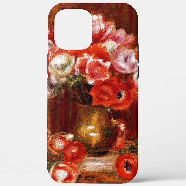 Coques Case-Mate iPhone Renoir - Anémones, célèbre peinture, (Verso)