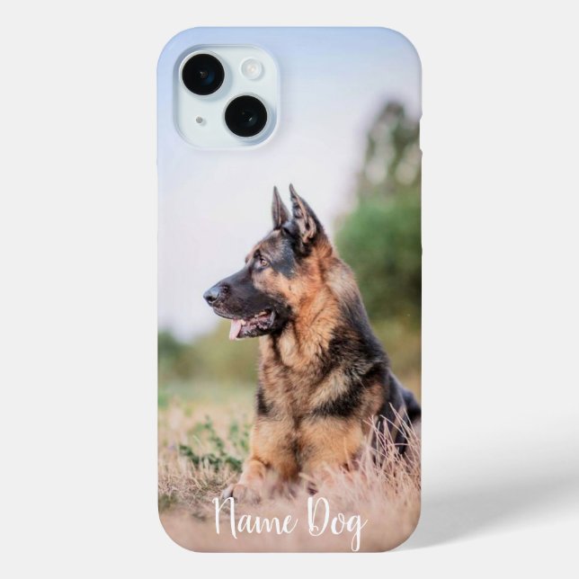 Coques Case-Mate iPhone Renommez votre chien berger allemand sur le téléph (Verso)