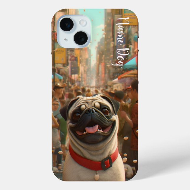 Coques Case-Mate iPhone Renommez votre chien de chien Carlin sur le boîtie (Verso)