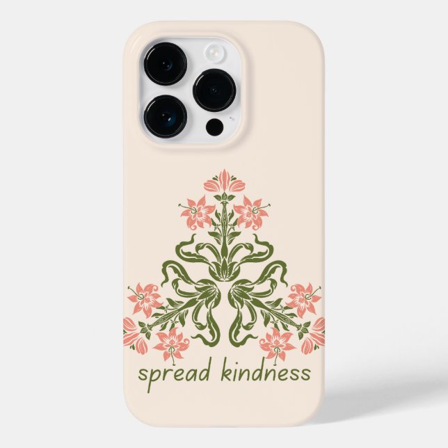 Coques Case-Mate iPhone répandre la gentillesse rétro fleurs roses inspira (Verso)