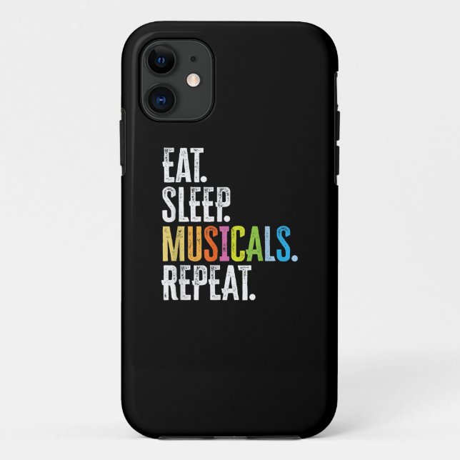 Coques Case-Mate iPhone Répéter les comédies musicales du sommeil (Dos)