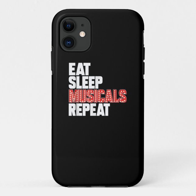 Coques Case-Mate iPhone Répéter les comédies musicales du sommeil (Dos)