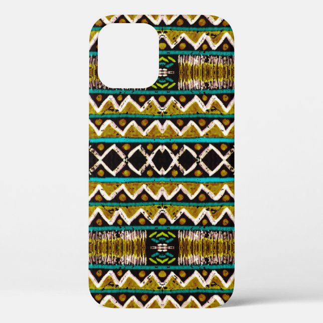 Coques Case-Mate iPhone Répétez. Broderie géométrique transparente. Décora (Verso)