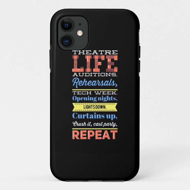 Coques Case-Mate iPhone Répétition de la vie de théâtre (Dos)