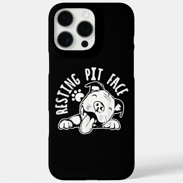 Coques Case-Mate iPhone Repose Pit Face Drôle Chien Pitbull Mème (Verso)