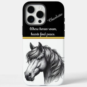 Coque iPhone 16 Pro Max Représentation détaillée de la tête d'un cheval ma