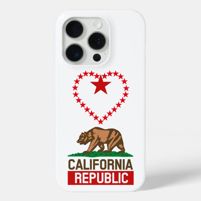 Coques Case-Mate iPhone RÉPUBLIQUE DE CALIFORNIE Etat Drapeau Amour (Verso)