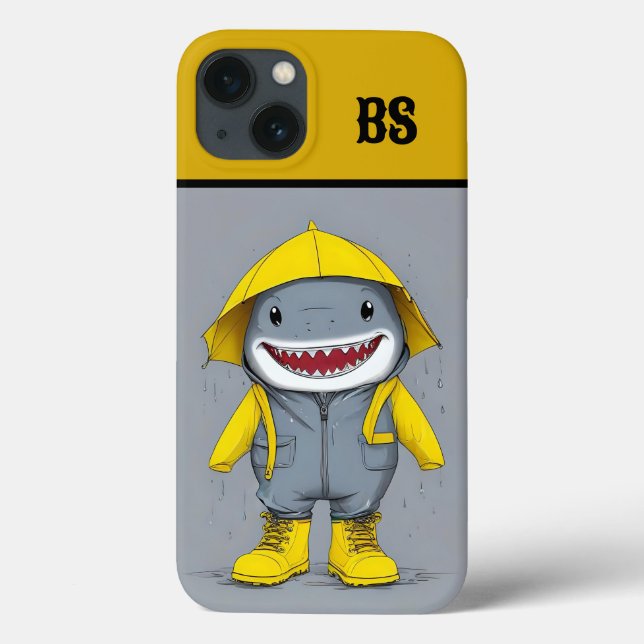 Coques Case-Mate iPhone Requin amusant dans les bottes de pluie - Humour d (Verso)