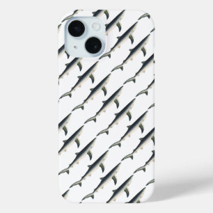Coque Pour iPhone 15 Requin bleu vintage, Vie marine aquatique