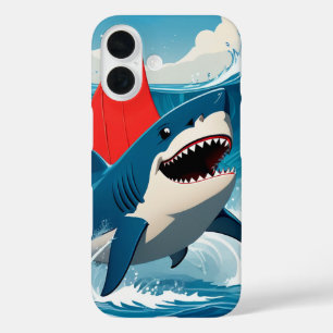 Coque Pour iPhone 16 Requin dans l'océan