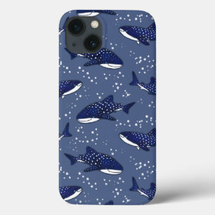 Etui iPhone 13 Requin de baleine étoilée (noir)