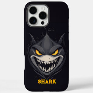 Coque iPhone 16 Pro Max Requin en colère Noir