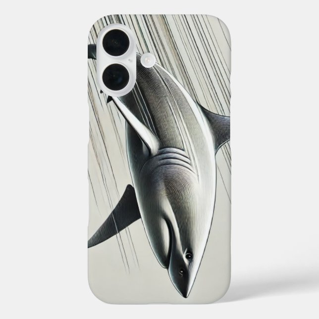 Coques Case-Mate iPhone Requin numérique dynamique en mouvement (Verso)