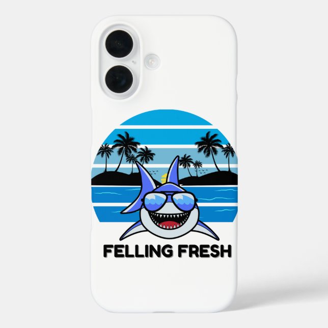 Coques Case-Mate iPhone Requin Rétro Cool avec Lunettes de Soleil (Verso)