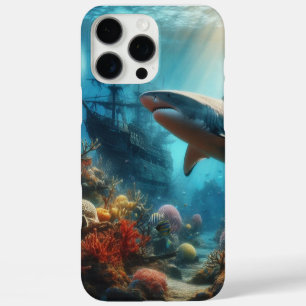 Coque iPhone 16 Pro Max Requin tigre côtier/nautique et récif corallien