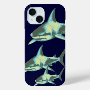 Coque Pour iPhone 15 requins, animaux sauvages