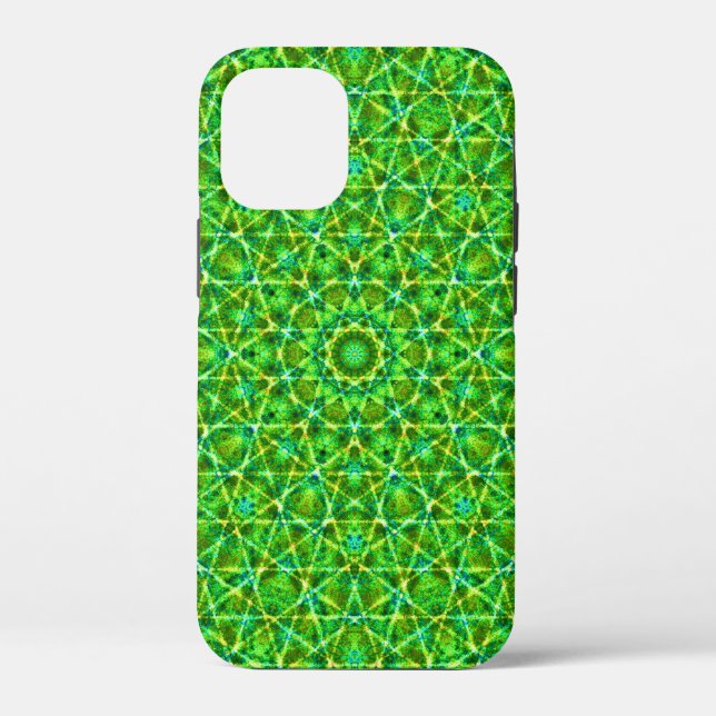 Coques Case-Mate iPhone Réseau Vert Kaléidoscope/Filet Kaléidoscope Vert (Verso)