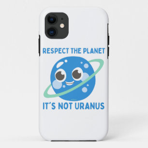 Case-Mate iPhone Case RESPECTEZ LA PLANÈTE, CE N'EST PAS URANUS drôle