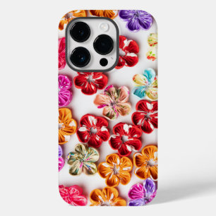 Coque Case-Mate iPhone Ressort tissu cousu artisanal Fleurs Multicolor